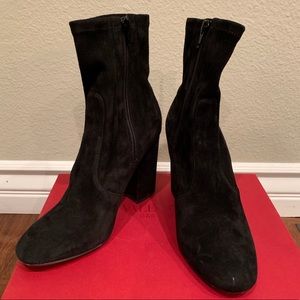 Valentino Black Suede Booties